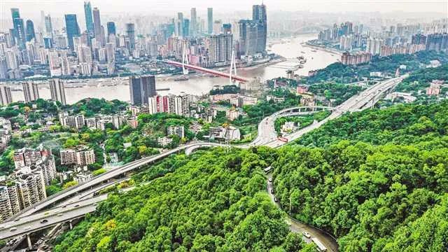 重庆巫山：荒滩“变身”生态公园 为城市添新景
