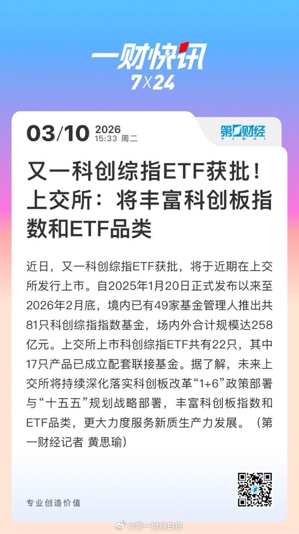 从观察指标升级为资产配置工具 机构：科创综指填补A股指数体系关键空白